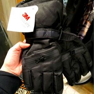 3m thinsulate black winter gloves medium